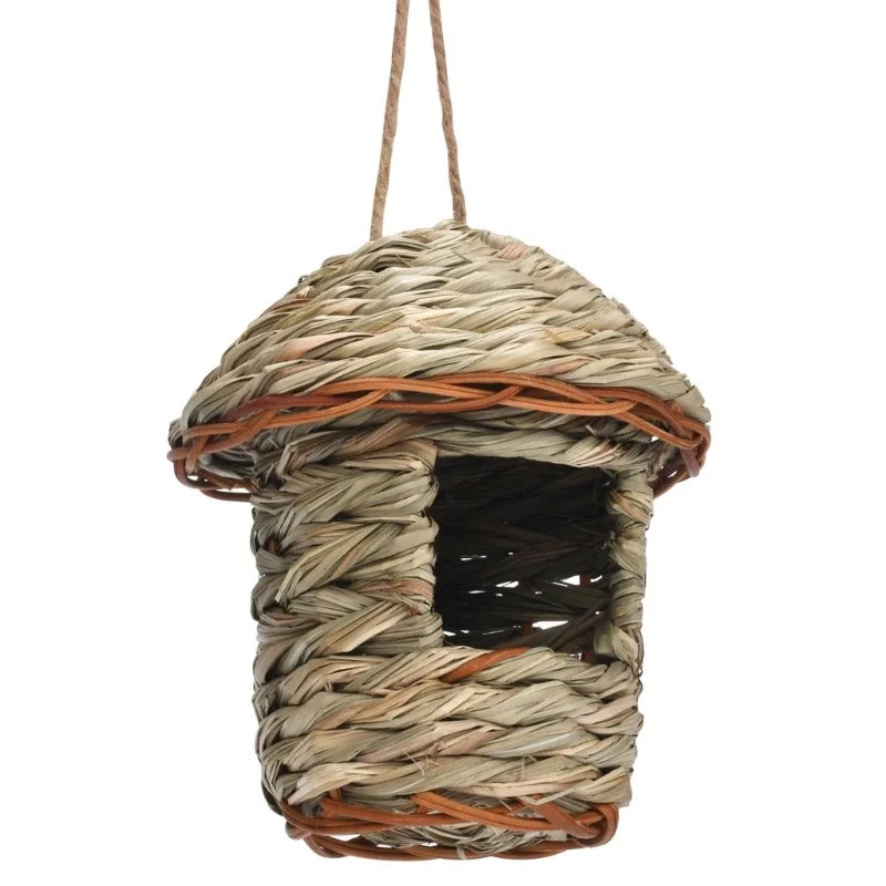 16 different Birds Nests Bird Cage Natural Grass Egg Cage Bird House Outdoor Decorative Weaved Hanging Parrot Nest Houses Pet Bedroom