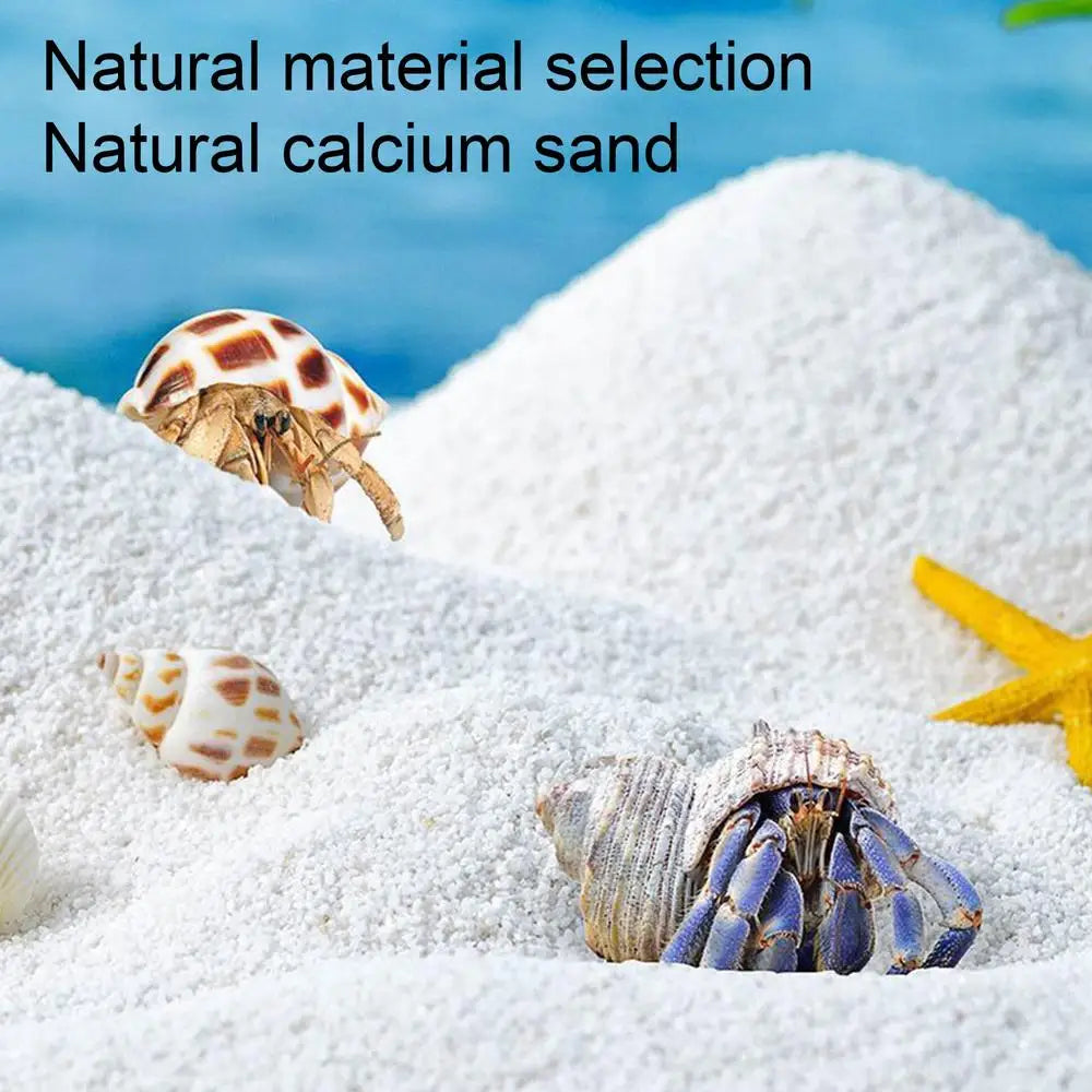 Reptile hermit crab breeding sand natural safe ecological white sand for hermit crabs hamsters fish tank landscaping supplies