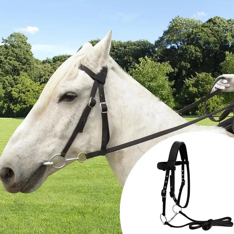 Horse Halter And Lead Rope Throat Latch For Horse Bridle With 3 Buckles Horse Head Headstall Lead Rope Horse Farm Must-have