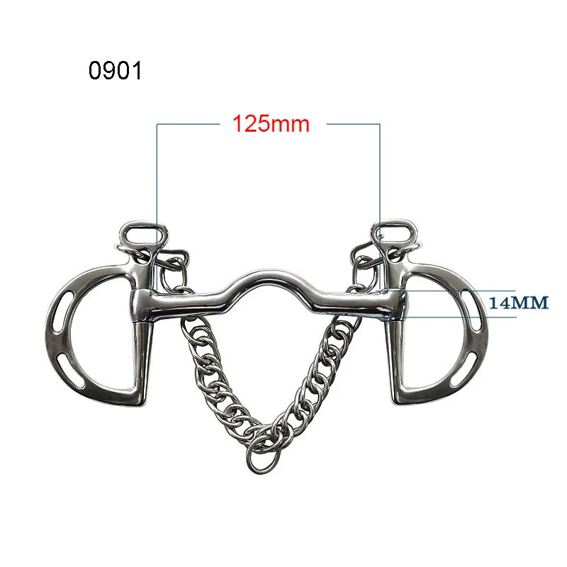 Professional Horse Bit Stainless Steel Chain Horse Snaffle Bit Equestrian Harness Equipment Product