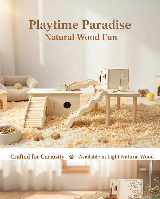 Non-toxic Wooden Climbing Toys No Paint No Wax Play Accessories
