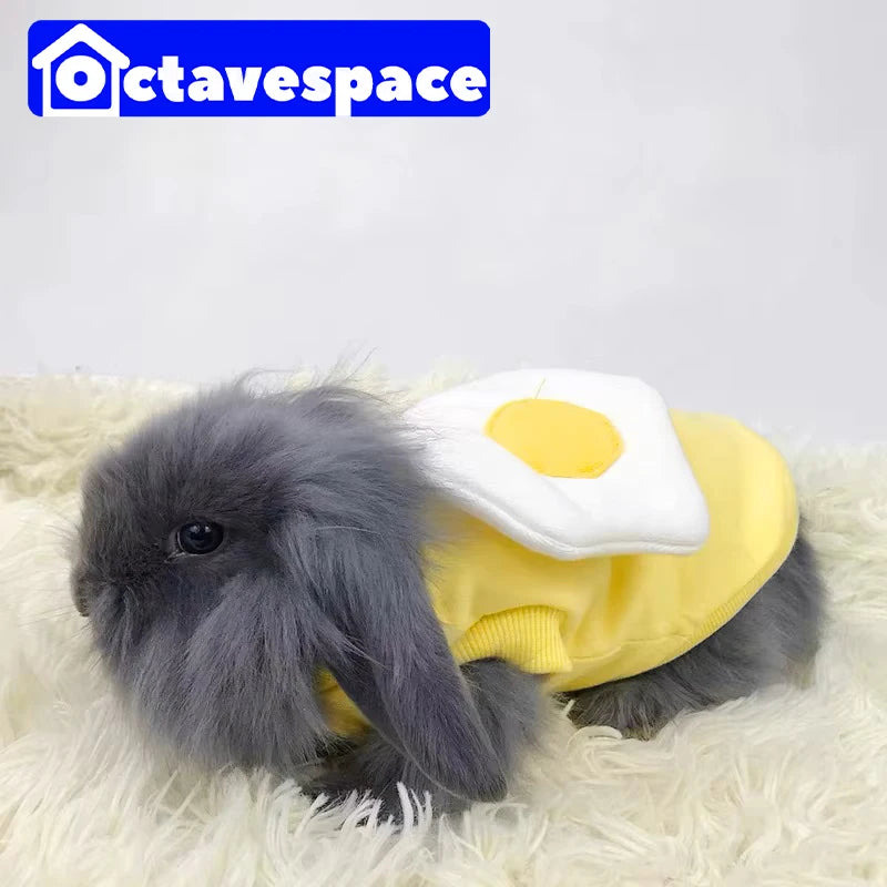 Rabbit Clothes Thickened Style Lop-eared Bunny Autumn/Winter Clothing Pet Dressing Supplies Rabbit Outing Accessories