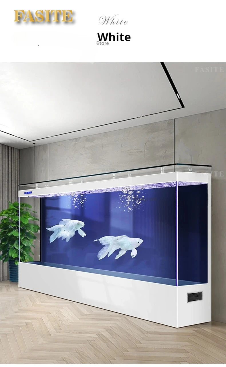 Luxury Super Large Appreciate Fish Tanks Modern Living Room Ecological Box Aquarium Decoration Smart Pet Products