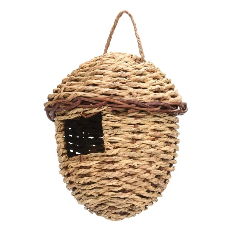 16 different Birds Nests Bird Cage Natural Grass Egg Cage Bird House Outdoor Decorative Weaved Hanging Parrot Nest Houses Pet Bedroom