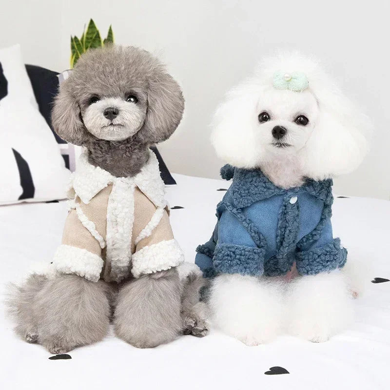 Thicken Pet Clothing Winter Dog Clothes Puppy Outfit Small Dog Jumpsuit Coat Jacket Poodle Pomeranian Schnauzer
