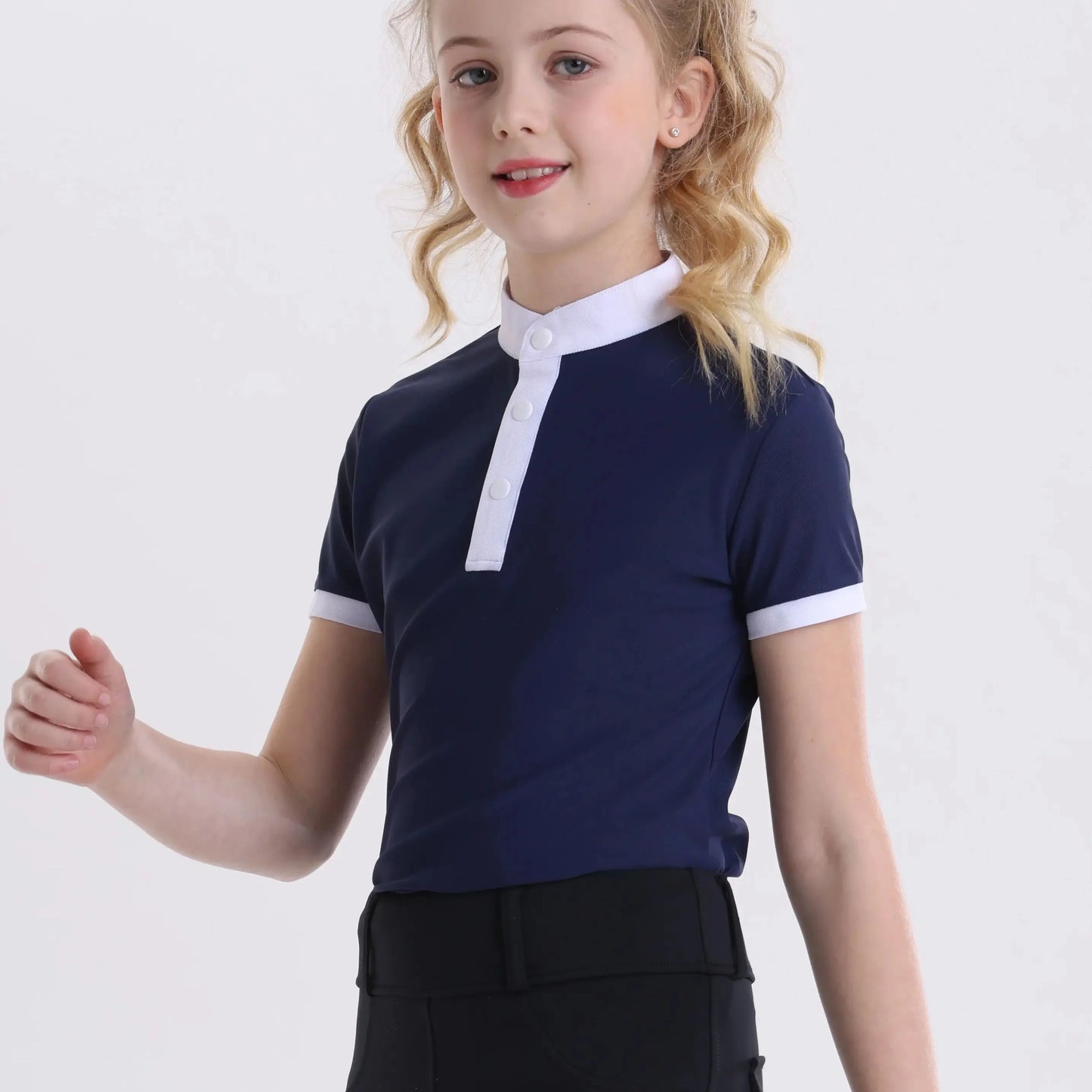 Summer Children's Short sleeved Equestrian T-shirt Children's Equestrian Clothing Summer Short sleeved shirt Quick drying High elastic