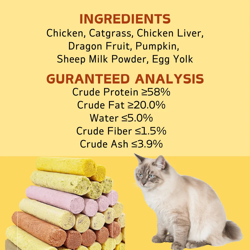 Chicken Cat Grass Milk Stick, Cat Grass Molar Stick, Cat Treats for Hairball Support and Teeth Cleaning
