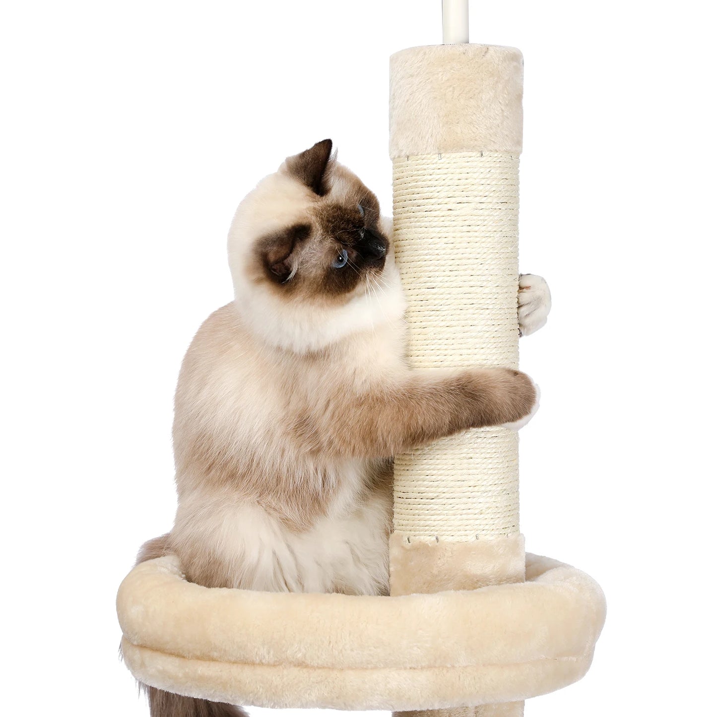 Adjustable Floor-to-Ceiling Vertical Cat Tree Tower Stable Tall Cat Climbing Tree Cat Kittens Cat Toy Suitable for Indoor Cats