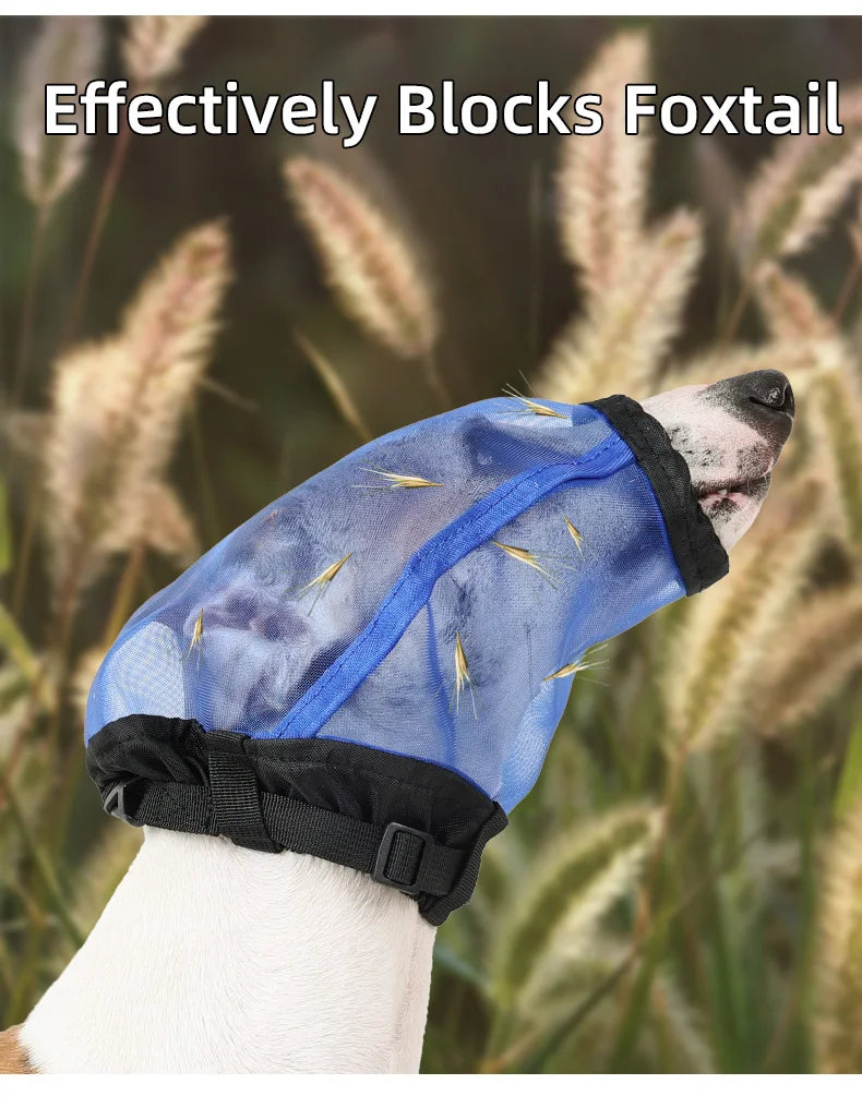 Anti-Mosquito Dog Muzzle Adjustable Breathable Bite-Resistant Pet Mask Outdoor Walking Training Comfortable Durable Safe Play