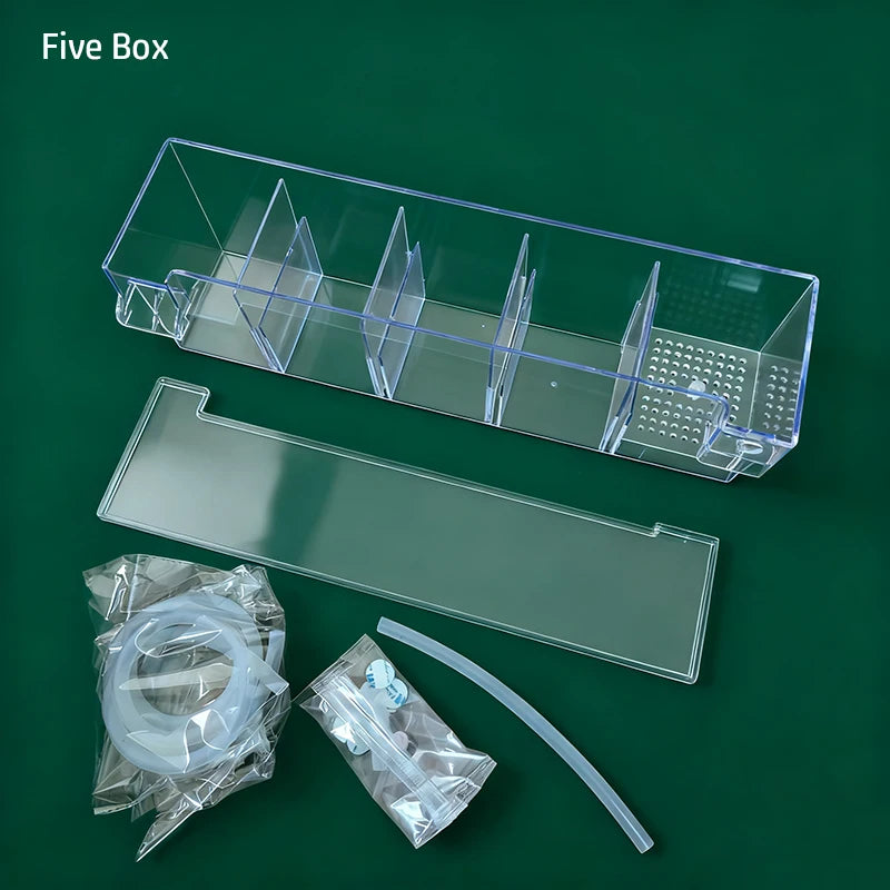 Hang-On Aquarium Filter Box Quiet Water Circulation System Dry-Wet Separation Filter Box for Small medium Fish Tank Turtle Tank