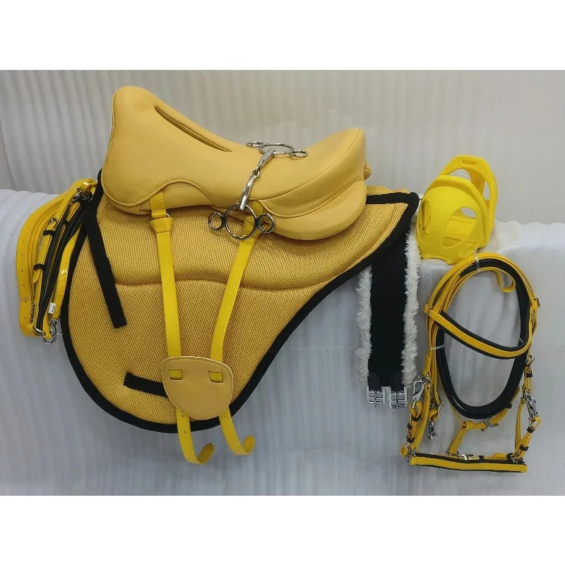Sports endurance saddle seat, fully equipped leather horse endurance saddle design color optional
