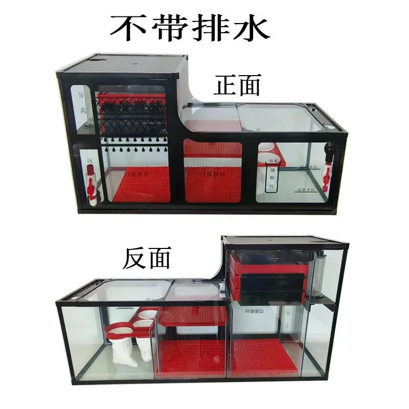 Fish tank bottom filter filter box sedimentation bin bottom tank filter large and medium sized