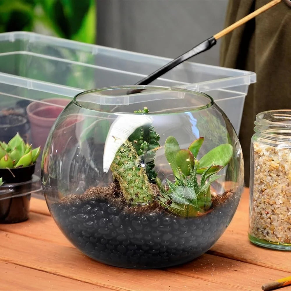 3 LB Aquarium Gravel Substrate Polished Black Crystal Chip Stone Natural Decorative Mini Fish Tank Landscaping Plant Soil