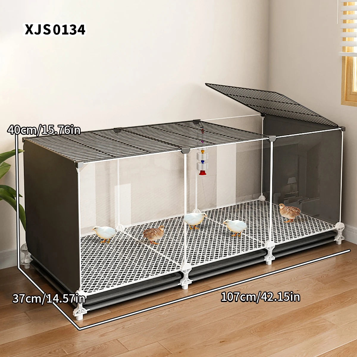 Chicken Cage Household Large Breeding Cage Chicken Coop Automatic Cleaning Duck Cage Wire Mesh Balcony Outdoor Poultry Cage