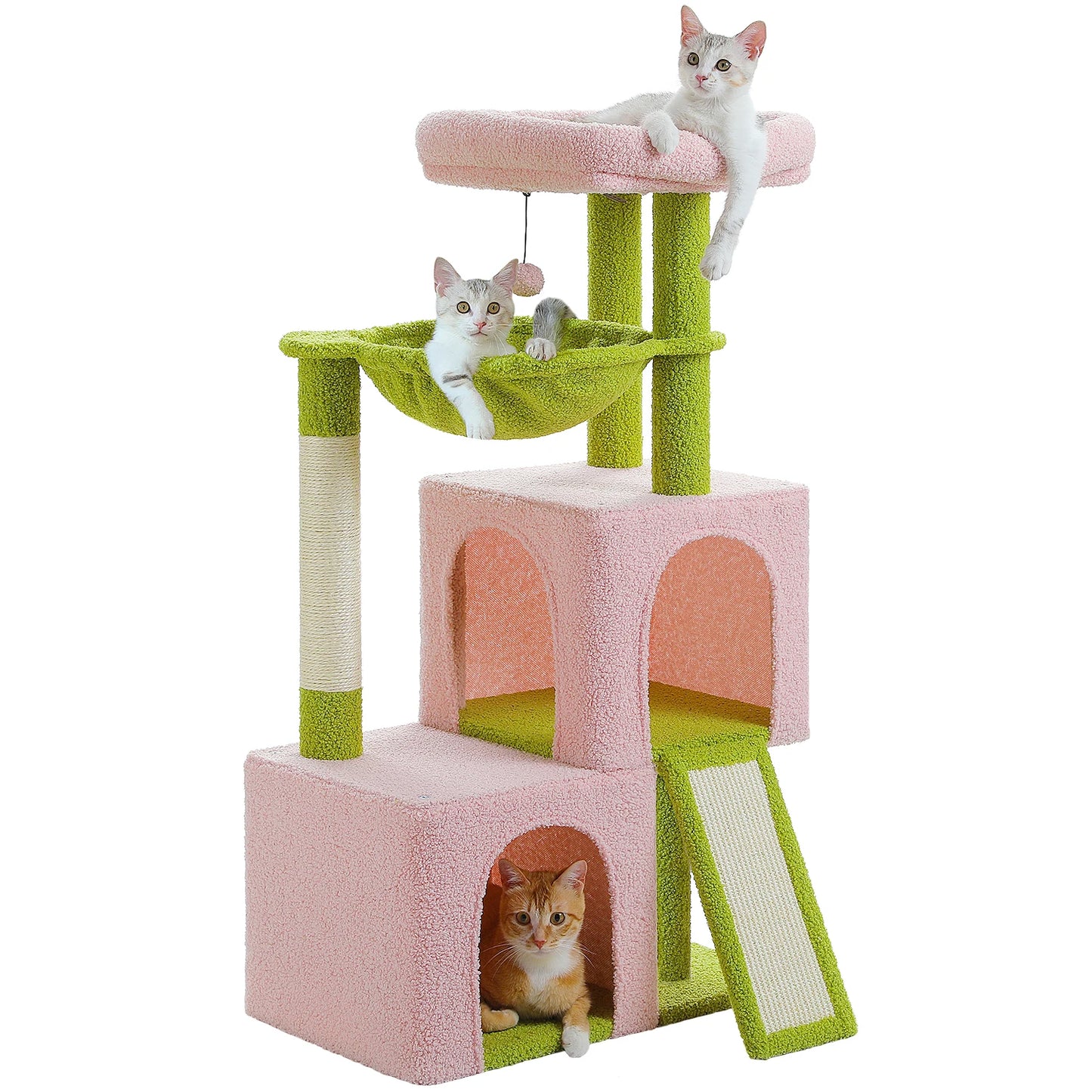 Large Cat Tree for Indoor Cats Multi-Level Cat Tower with Spacious Condos Sisal Scratching Pad Kitten House Accessories Cat Toys