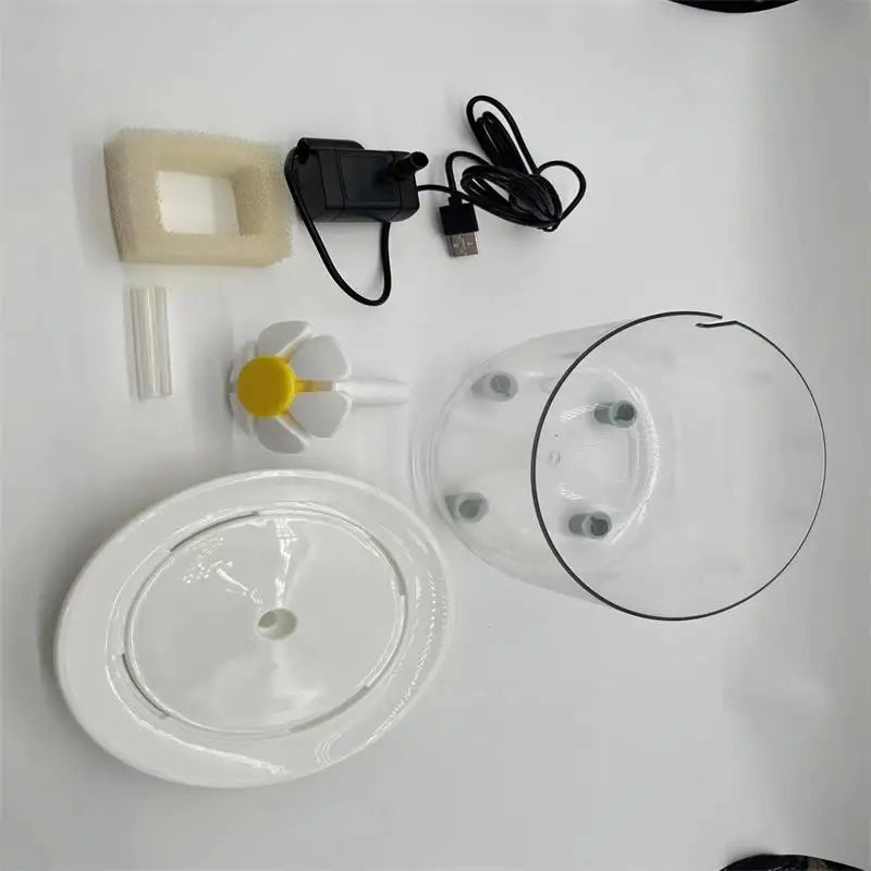 Pets Water Fountain Auto Filter USB Electric Mute Cat Drinker Bowl 1200mL Recirculate Filtering Drinker for Cats Water Dispenser