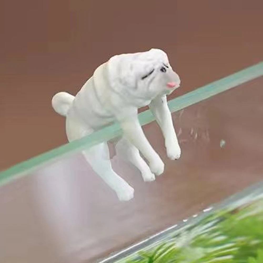 Mini Cartoon Dog Ornament Resin Figurine DIY Crafts Statue for Fish Tank Fishbowl Aquarium Accessories Home Decoration