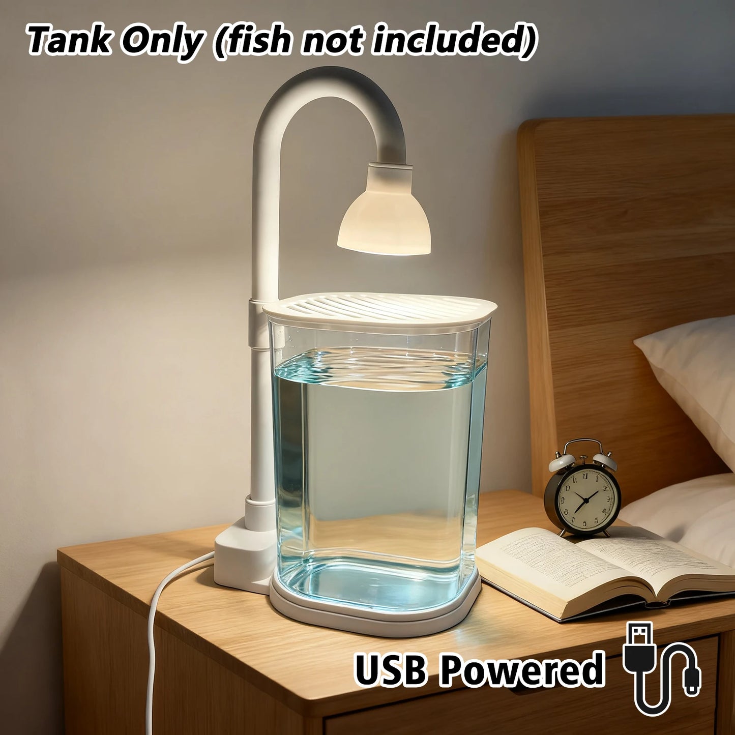 Starter Kit Fish tank living room small mini fighting fish tank household tabletop turtle tank goldfish tank with light