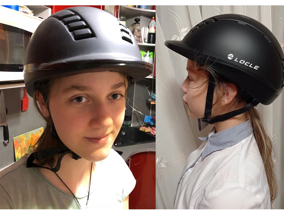 LOCLE Women Men Half Cover Sport Protective Anti Impact Cap Equestrian Helmet Adult Horse Riding Guard Hat Horse Equipment