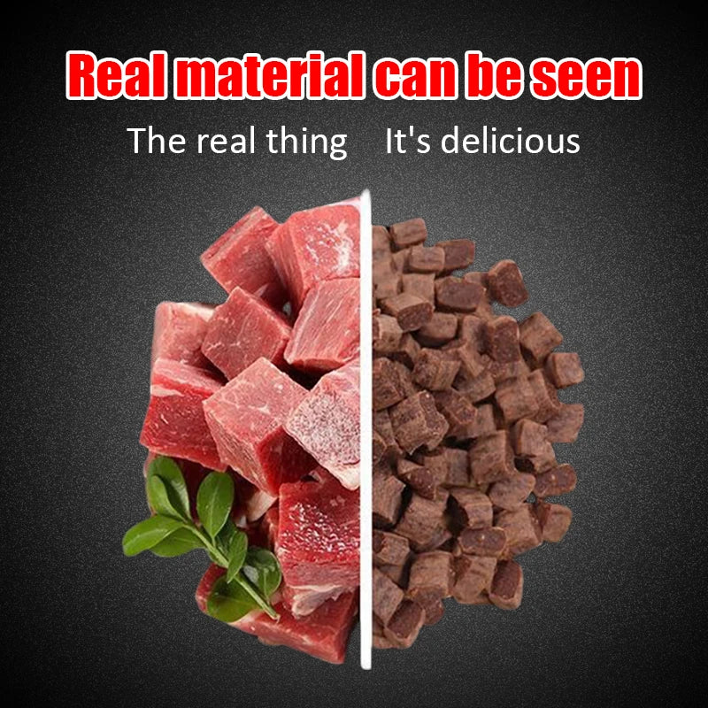 Diced Beef Particles Appetizing Digestive Nutritious Delicious Chewy Adult Dog Puppy Training Rewards Premium Beef Pet Snack