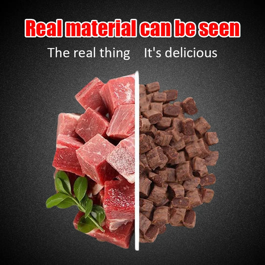 Diced Beef Particles Appetizing Digestive Nutritious Delicious Chewy Adult Dog Puppy Training Rewards Premium Beef Pet Snack