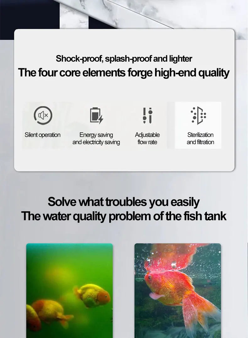 External Filter Bucket for Fish Tank 3 in 1 Water Purification Silent Circulation Pump High Efficiency Aquarium Cleaning Tool