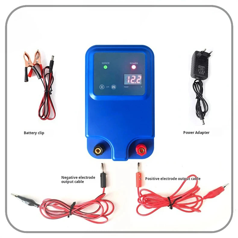 10km 1.5J Electric Fence Energizer Farm Animals Electronic Pulse Fence Controller for Cattle Sheep Livestock Pasture Fence Device 12V