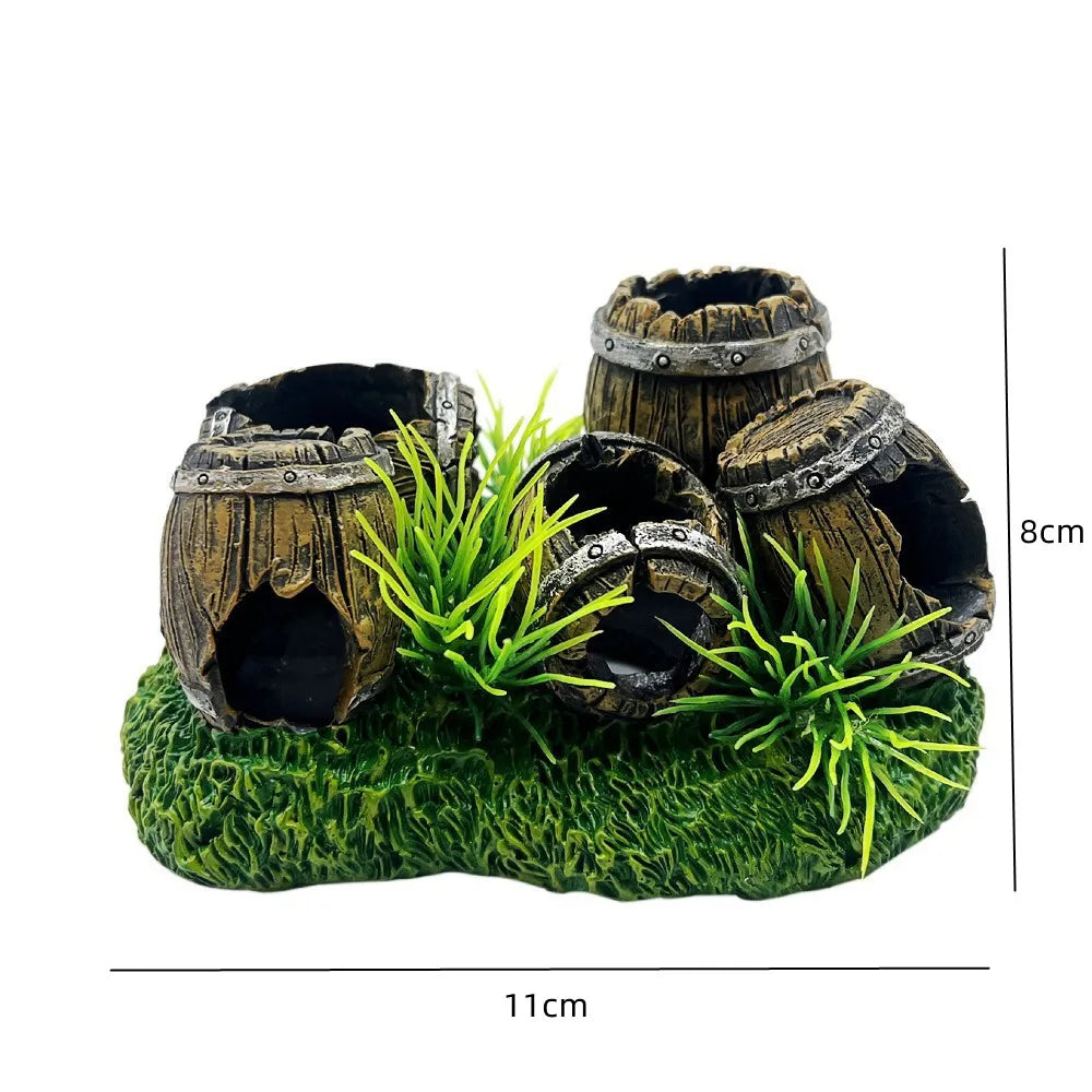Fish Tank Artificial Resin Landscape Decoration Aquarium Equipment Accessories Ornament Cave Aquatic Pet Fish