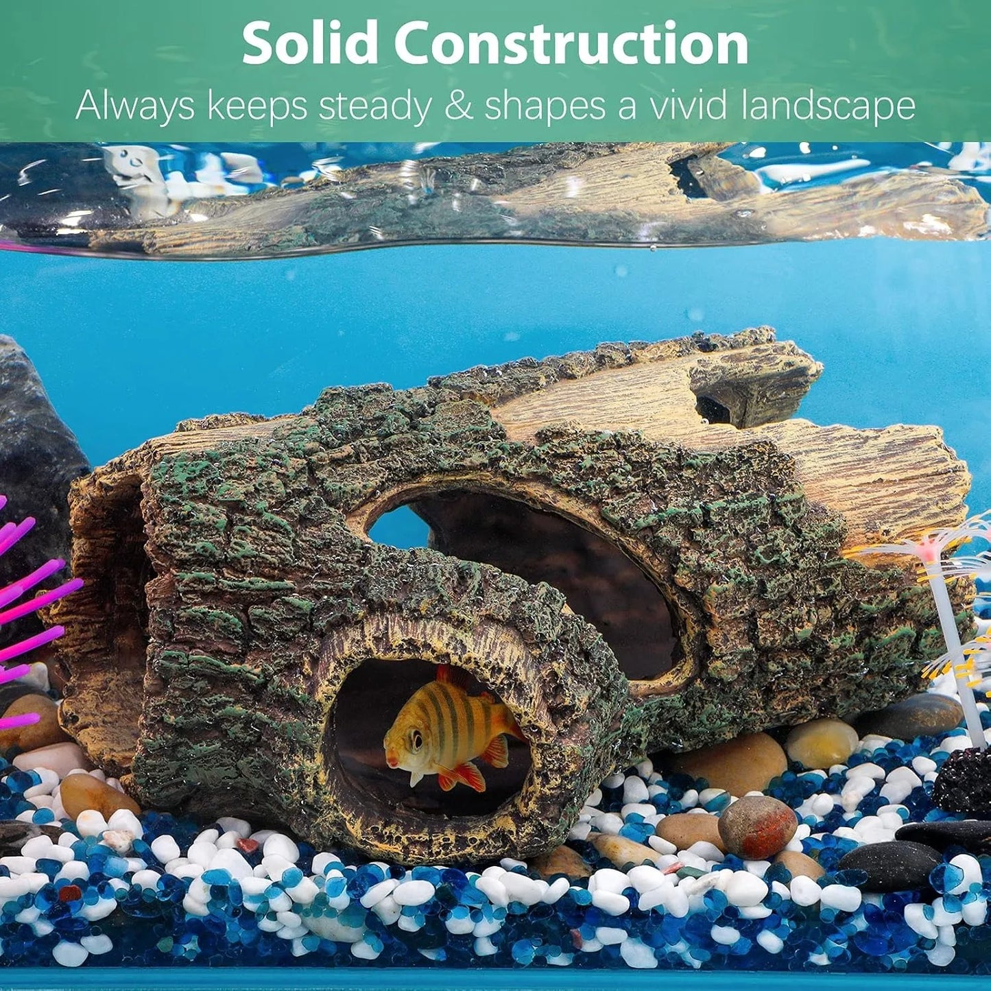 Resin Reptile Hide Cave Terrarium Decoration Lizards Snake Turtle Shelter Hide Rest Cave Reptiles Box Aquarium Landscape Decor