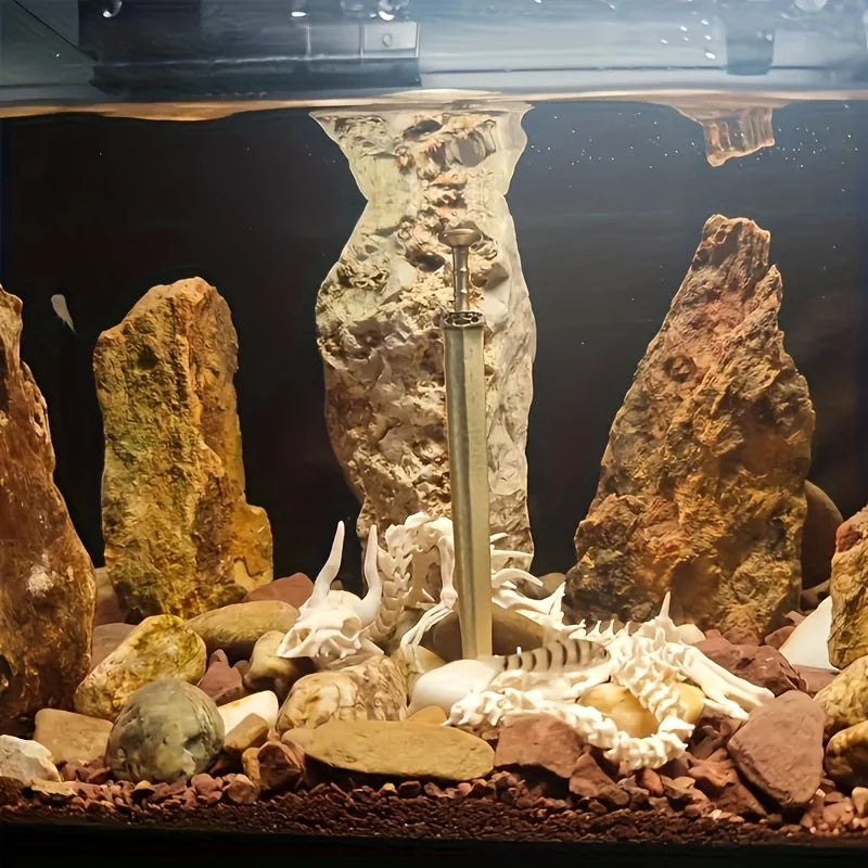 Articulated Jointed Keel Aquarium Dragon-Shaped Fishbone Decoration Flexible Spine With Movable Joints For Home Aquarium Decor