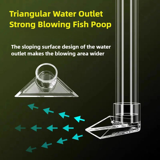 16~25mm Aquarium Fish Tank Air Pump Duckbill Water Outlet Nozzle Fish Tank Bottom Triangular Duckbill Nozzle Water Pipe Fittings