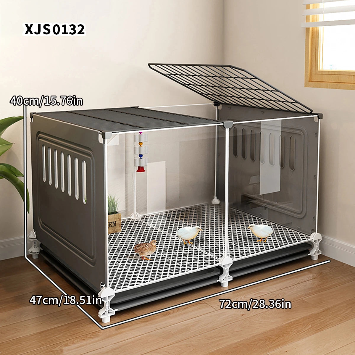 Chicken Cage Household Large Breeding Cage Chicken Coop Automatic Cleaning Duck Cage Wire Mesh Balcony Outdoor Poultry Cage