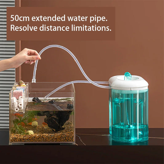 3000ML Automatic Aquarium Water Change Bucket Electric Pump Fish Aquatic Tank Water Changer Bucket Dual Aquarium Cleaning Tools