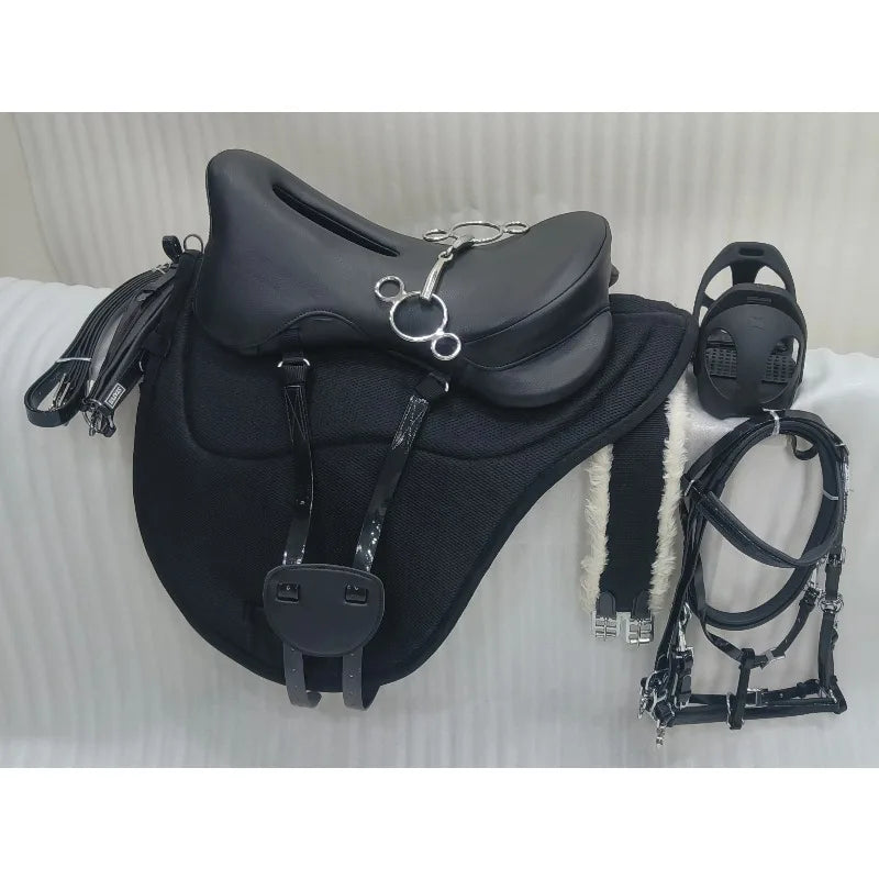 Sports endurance saddle seat, fully equipped leather horse endurance saddle design color optional