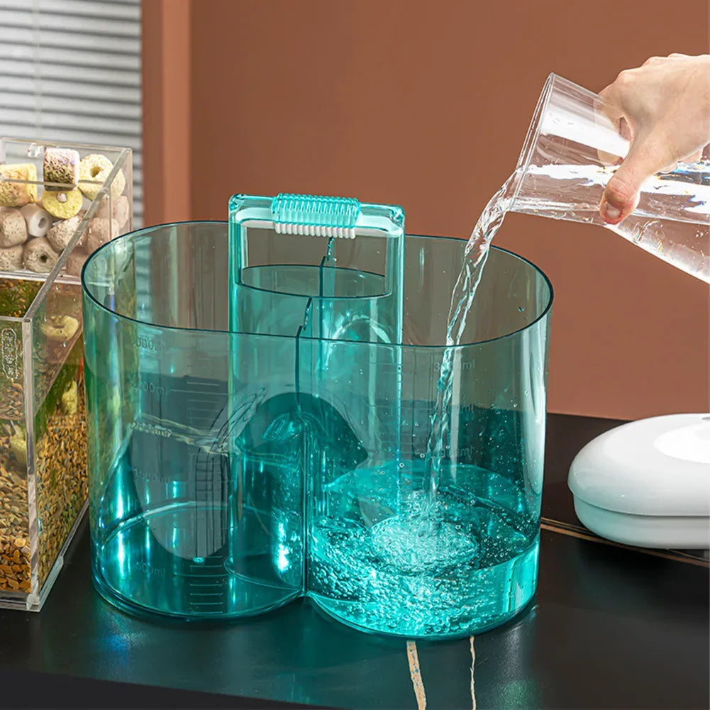 Automatic Aquarium Water Change Bucket Electric Pump Fish Tank Water Changer Bucket Dual 3000ml Aquarium Cleaning Tools