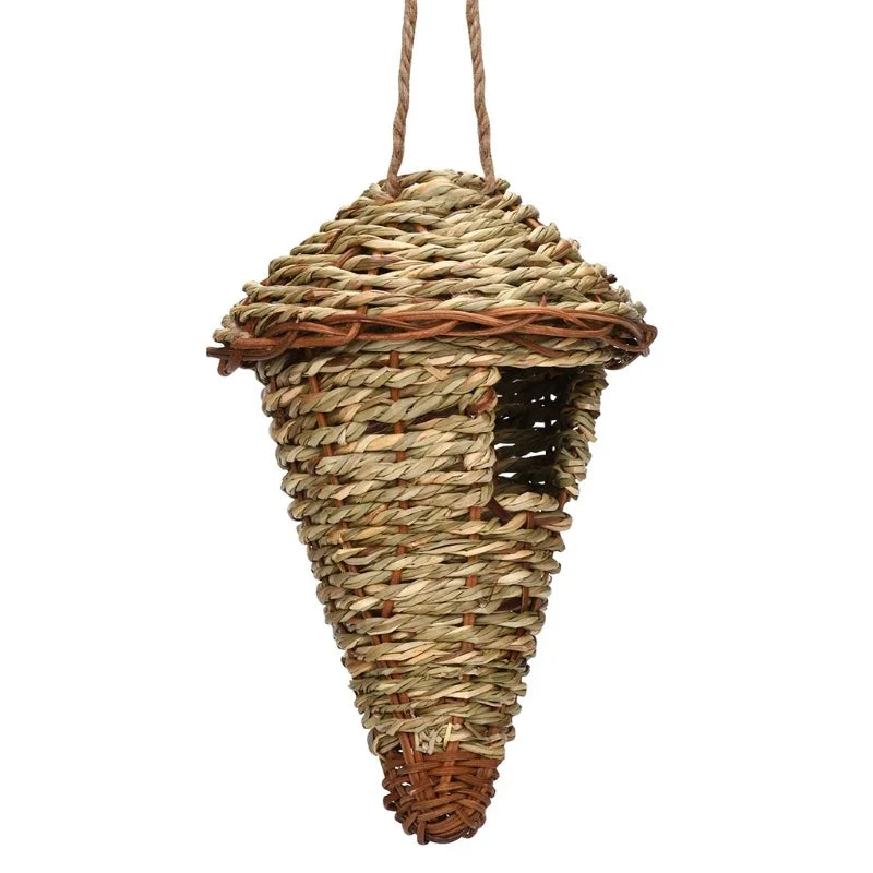 16 different Birds Nests Bird Cage Natural Grass Egg Cage Bird House Outdoor Decorative Weaved Hanging Parrot Nest Houses Pet Bedroom
