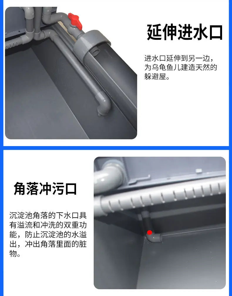 Aquatic and amphibious ecological tank, swamp fish tank, pot, turtle box, turtle tank, household feeding box