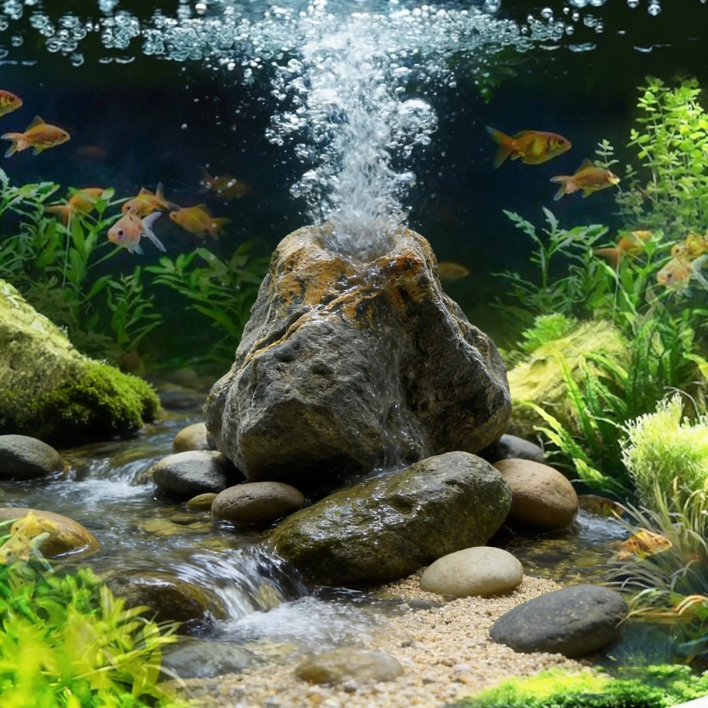 Aquarium Volcano Bubble Stone Fish Tank Decoration Oxygen Pump Stone Landscape Rockery Home Aquarium Ornaments