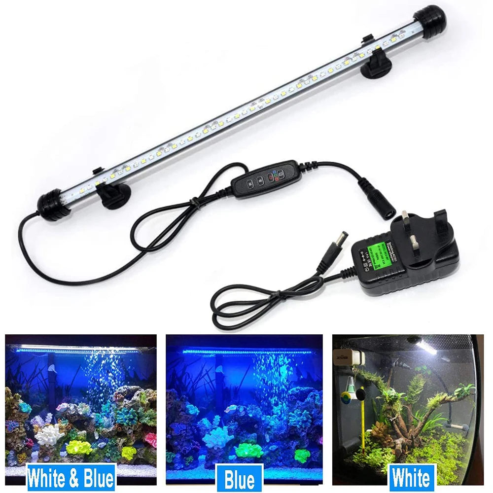 18-48CM Dimmable Fish Tank Light Timer LED Aquarium Light Waterproof LED Light bar Stick Underwater Fish Lamp Aquariums Decor