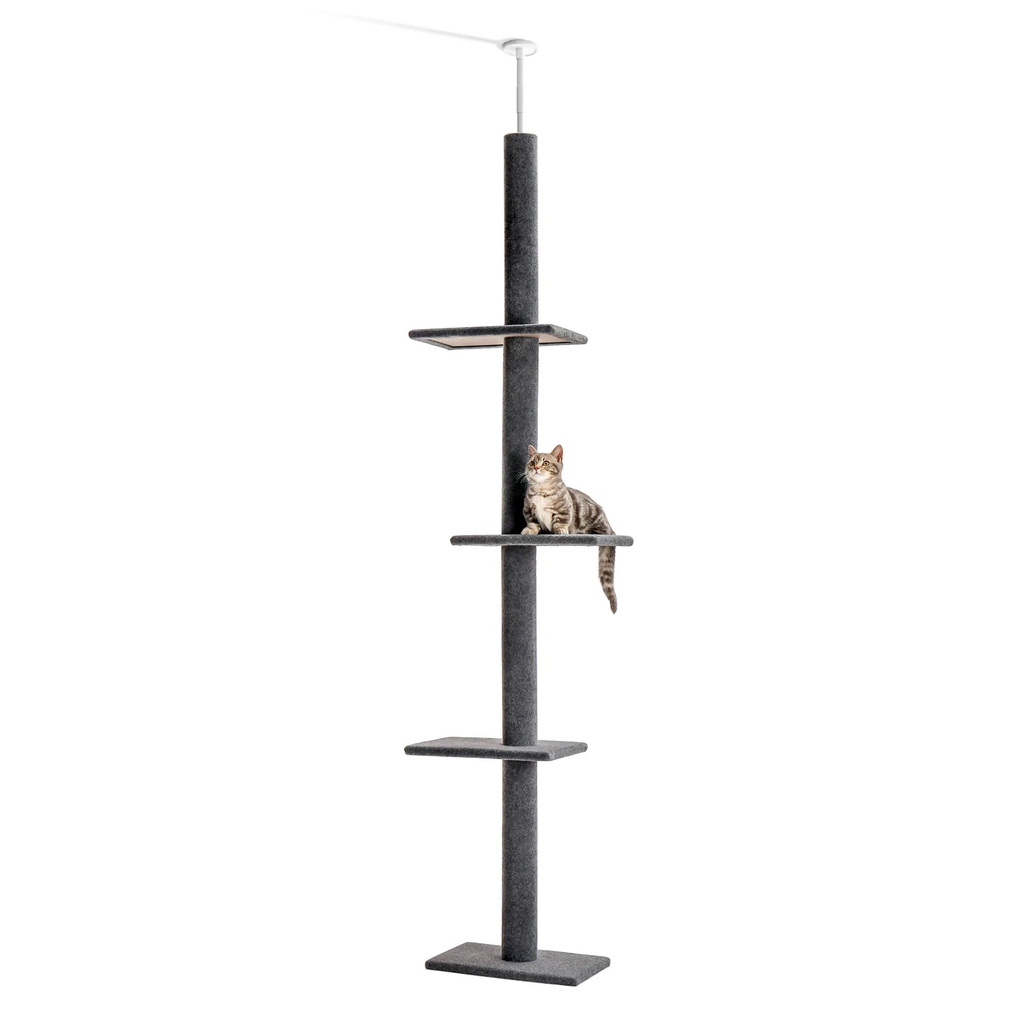 Adjustable Floor-to-Ceiling Vertical Cat Tree Tower Stable Tall Cat Climbing Tree Cat Kittens Cat Toy Suitable for Indoor Cats