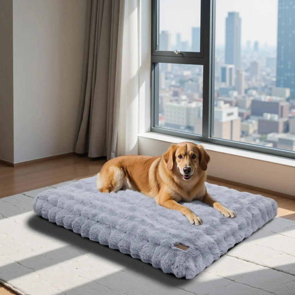 Ultra Plush Dog Bed Soft Pet Cushion Large Dog Crate Puppy Mattress Washable