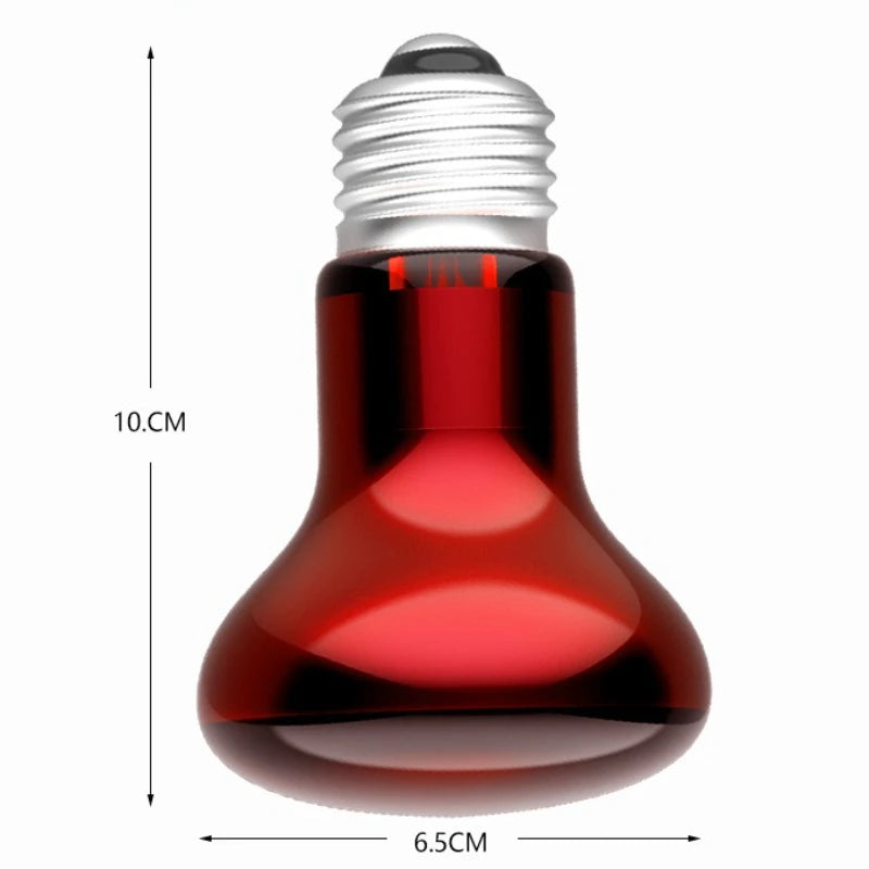 220V Reptile Heat Lamp Bulb Infrared Basking Spot Lamp Red Heat Lamp Bulbs Amphibian Gecko Lizard E27 Infrared Reptile Light
