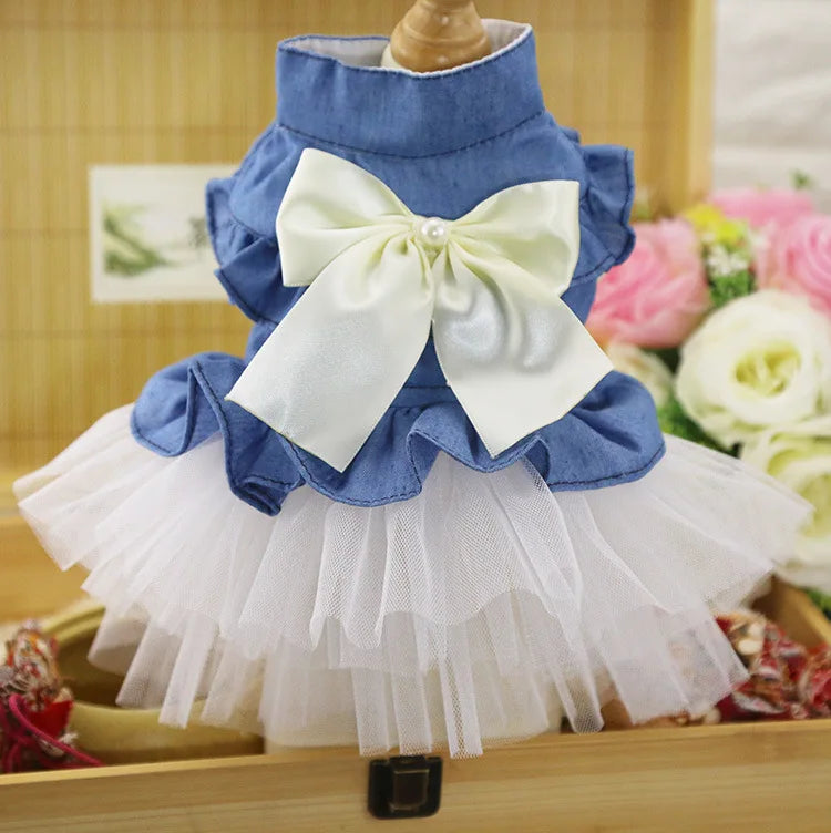 Rabbit Outing Clothes Lop-eared Dwarf Rabbit Pleated Skirt Rabbit Dress Up Accessories Small Bunny Supplies Mesh Sling Dress
