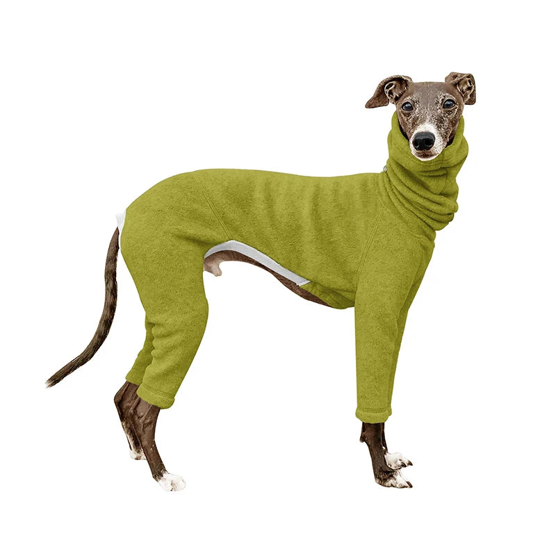 Turtleneck Pet Dog Clothes Jacket Whippet Italian Greyhound Dog Winter Stretch Overalls Pullover Jumpsuit For Big Dogs Costume