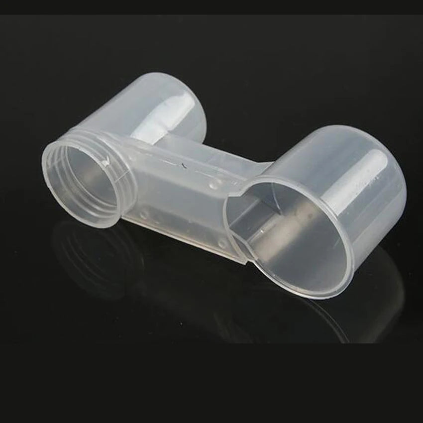 Plastic Pet Bird Drinker Feeder Water Bottle Cup Chicken Pigeon Parrot Hamster Cat Double Nozzle Water Guide For Family Garden