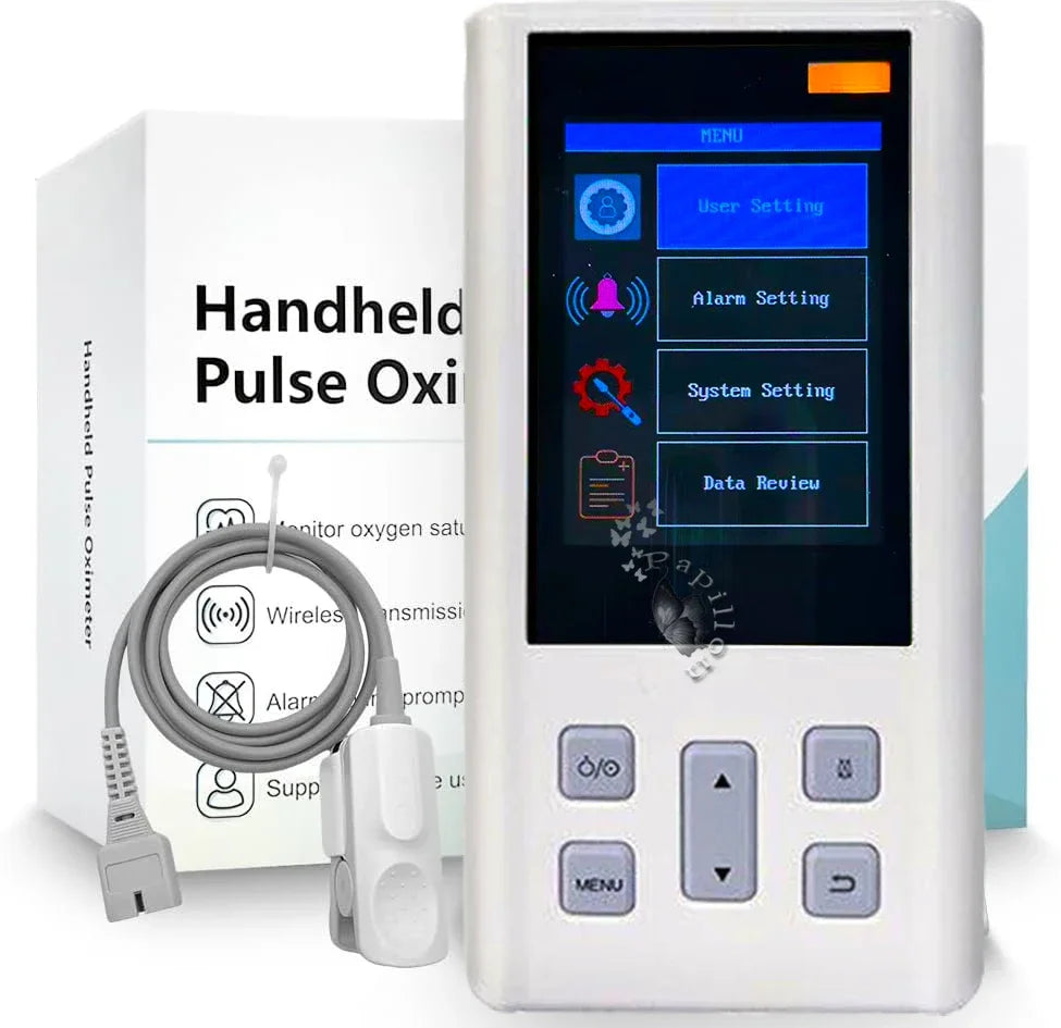 Handheld Pulse Oximeter Monitor for Heart Rate and Oxygen Saturation with Veterinary Medical SPO2 with Memory