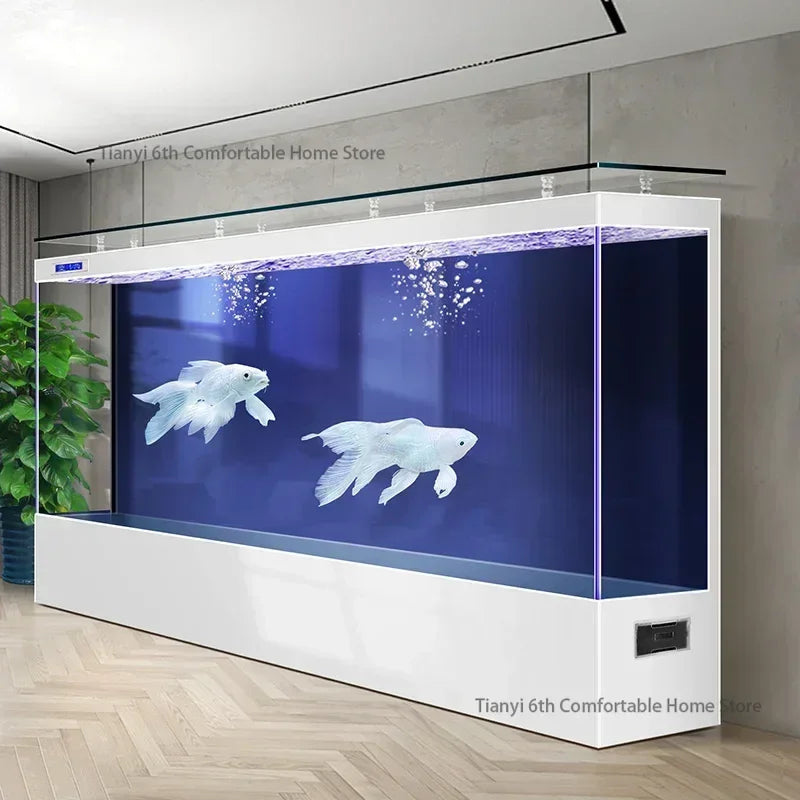 Luxury Super Large Appreciate Fish Tanks Modern Living Room Ecological Box Aquarium Decoration Smart Pet Products