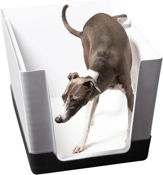 Indoor Dog Toilet Solution - No Mess and Splash Guard - Potty Training Pad Holder
