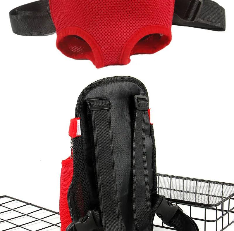 Adjustable Dog Front Carrier Legs Out Breathable Portable Travel Pet Dog Carrier Backpack Mesh Carrier for Dog Cats Outdoor