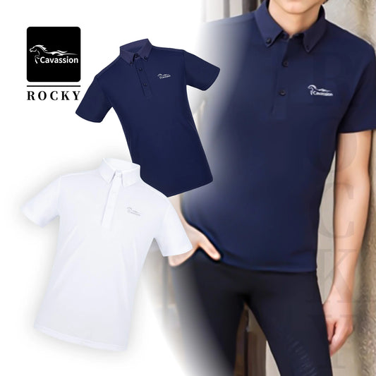 Kids riding horse T shirt white color competition equestrian children short sleeve coat boy rider equestrian equipment
